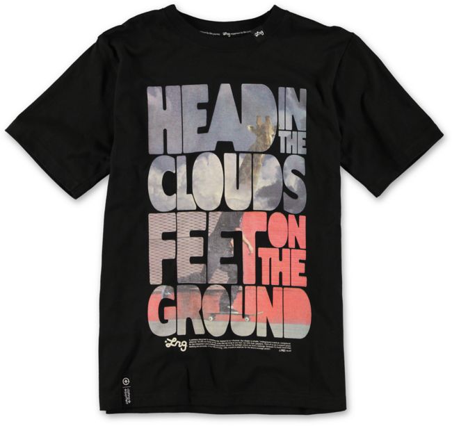 LRG Boys Head In Clouds Black Tee Shirt