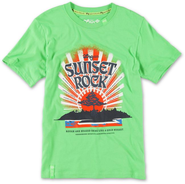 LRG Boys Sunset Rock Green Tee Shirt