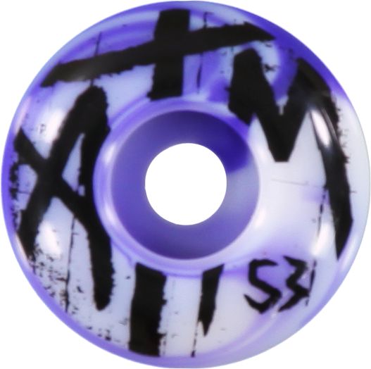 ATM Grave 53MM Purple & White Swirl Skateboard Wheels