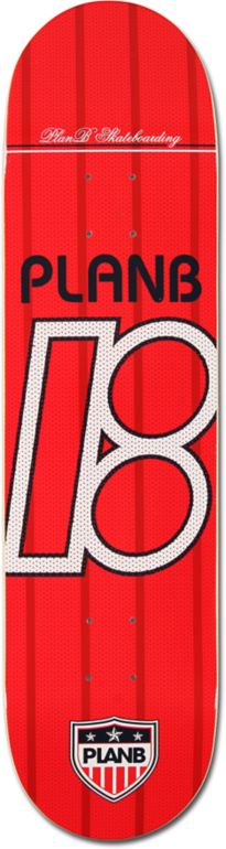 Plan B United Red 8.0 Team Skateboard Deck