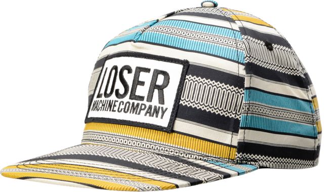 Loser Machine Weller Striped Box Logo Snapback Hat