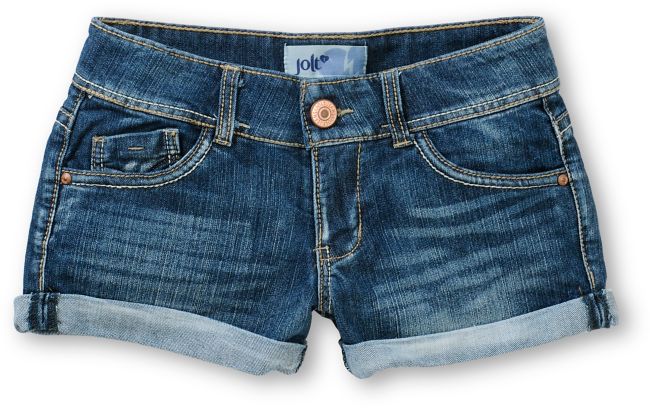 Jolt Abby Medium Wash Cuffed Denim Shorts
