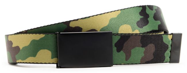Buckle Down Woodland Camo Print Web Belt