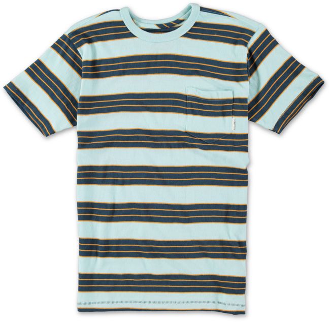 Billabong Boys Vital Blue Stripe Pocket Tee Shirt