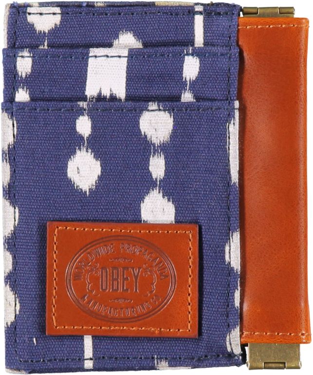 Obey Yuma Navy & Brown ID Wallet