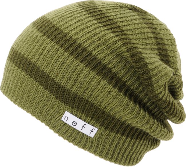 Neff Daily Olive & Green Stripe Beanie