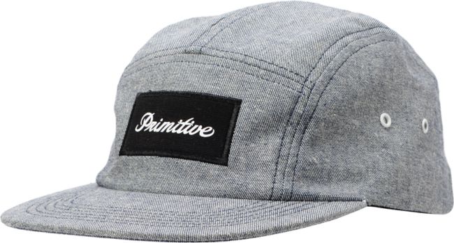 Primitive Sig Script Grey 5 Panel Hat