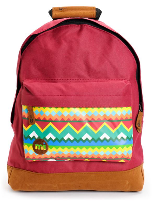 Mi-Pac Burgundy Aztec Textile Backpack