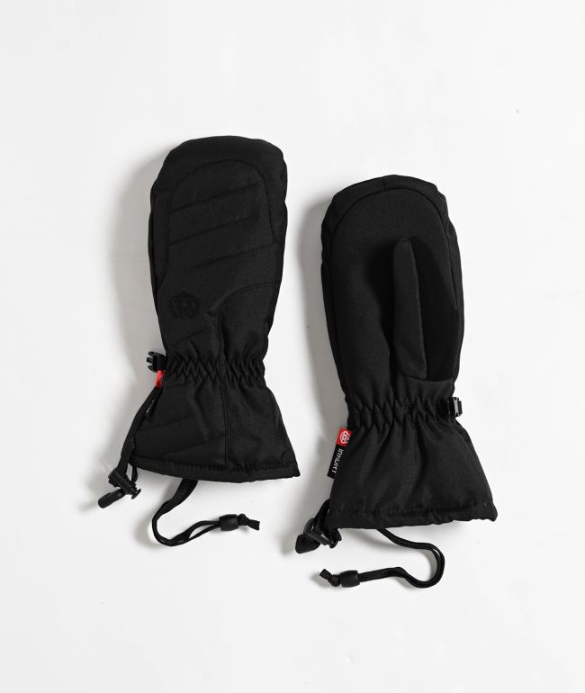 686 Youth Heat Insulated Black 10K Snowboard Mittens - 686