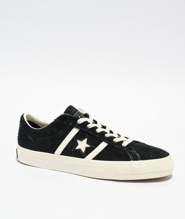 Converse One Star Academy Pro Black & Egret Skate Shoes - Converse