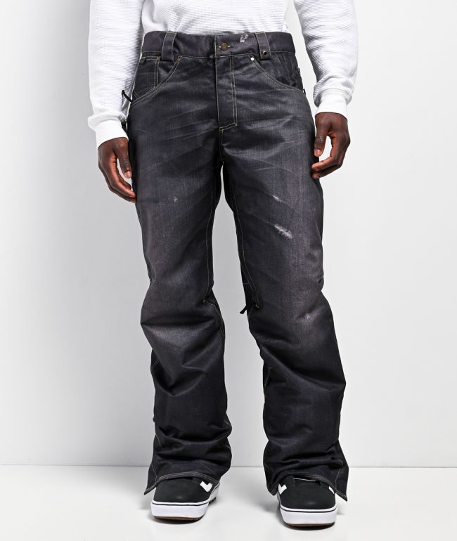 686 Deconstructed Denim Black 10K Snowboard Pants - 686