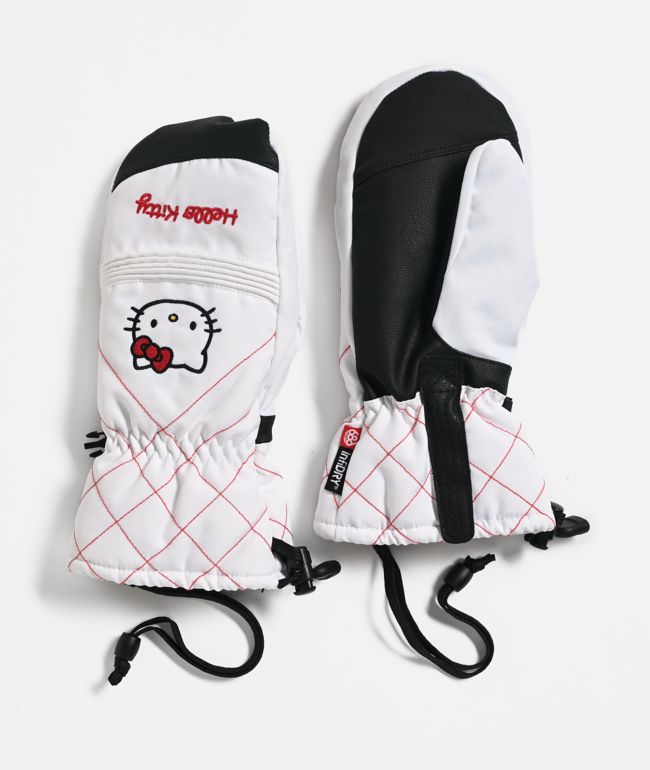 686 x Hello Kitty Women's Jubilee™ White 10K Snowboard Mittens - 686