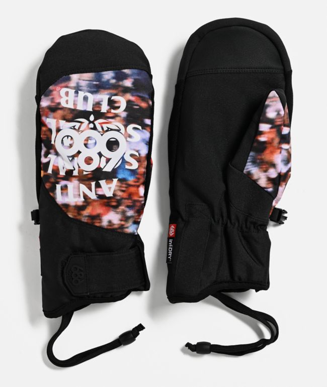 686 x AntiSocialSocialClub Primer Black 10K Snowboard Mittens - 686