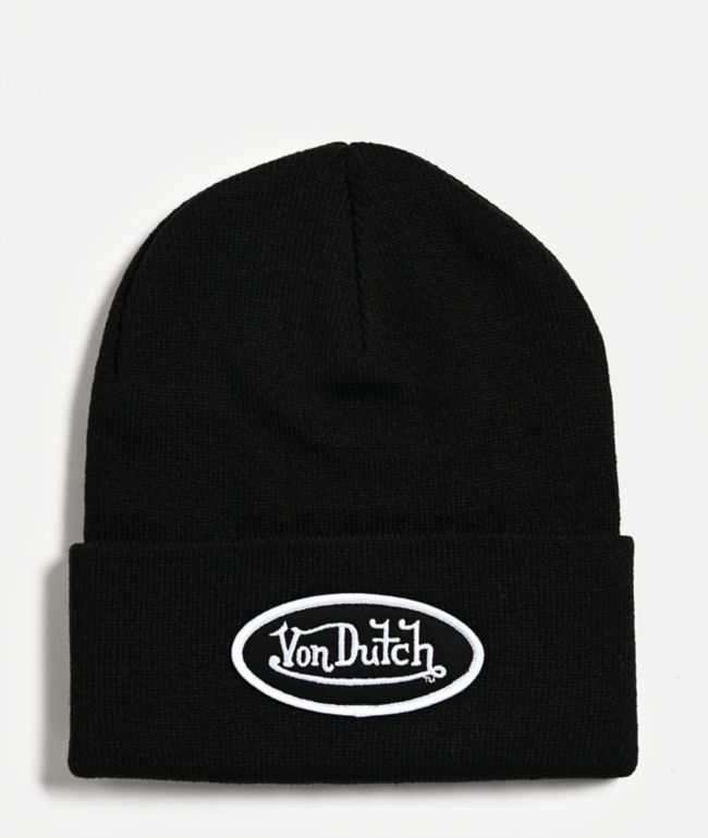 Von Dutch Patcher Black Beanie - Von Dutch