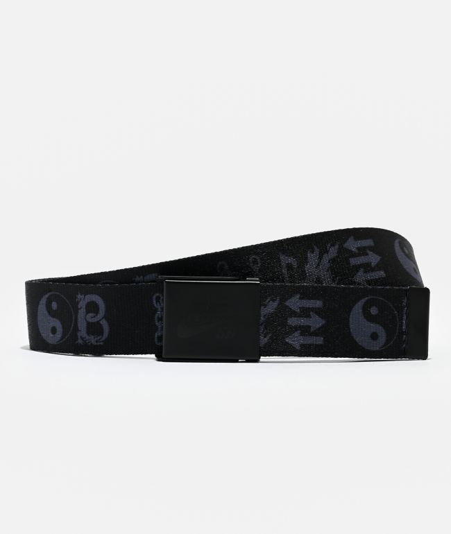 Nike SB Repeat Sub Reversible Black Web Belt - Nike