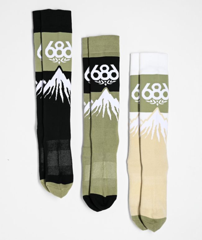 686 Snow Caps 3 Pack Snow Socks - 686