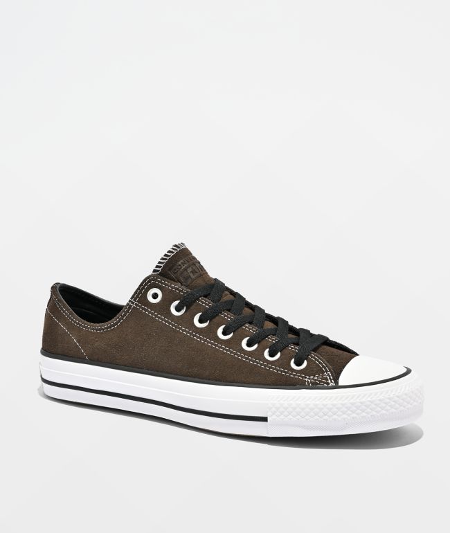 Converse Chuck Taylor All Star Pro Ox Suede Brown & White Shoes - Converse