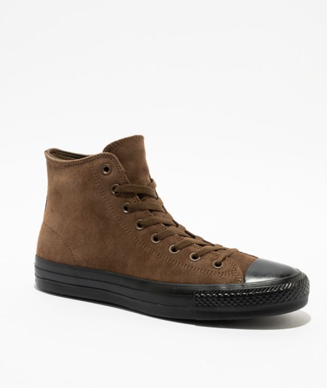Converse Chuck Taylor All Star Pro Hi Grounded & Black Suede Skate Shoes - Converse