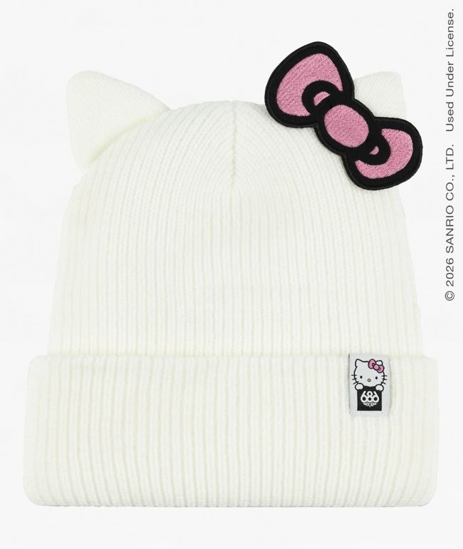 Hello Kitty x 686 Tall White Beanie - 686