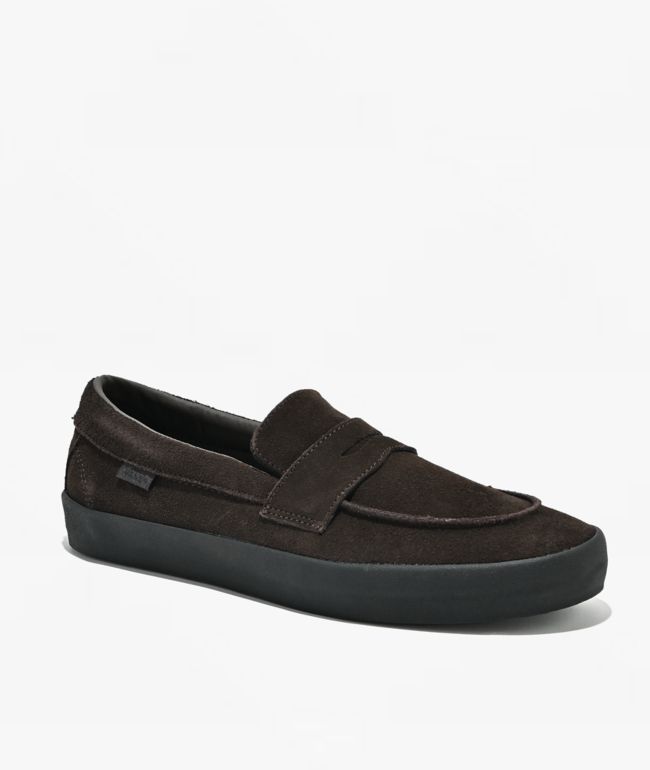 Vans Brown Suede Loafer Skate Shoes - Vans