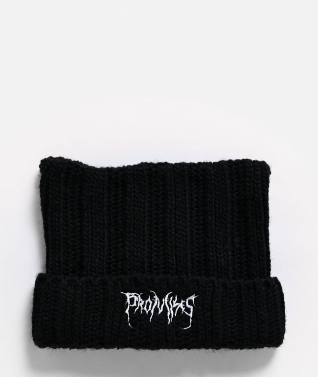 Broken Promises HellKat Black Crotchet Cat Beanie - Broken Promises