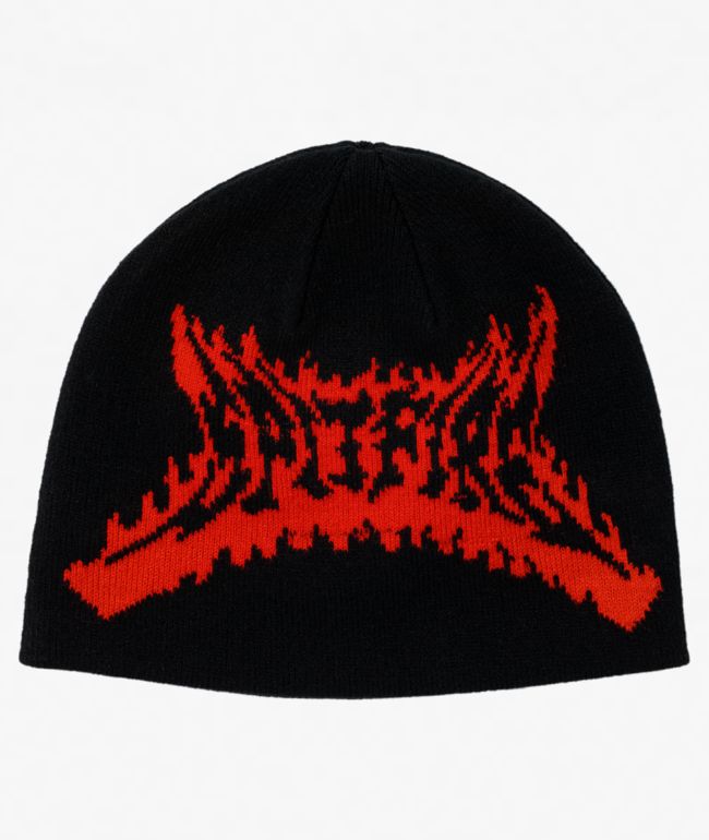 Spitfire Flame Out Black Skully Beanie - Spitfire