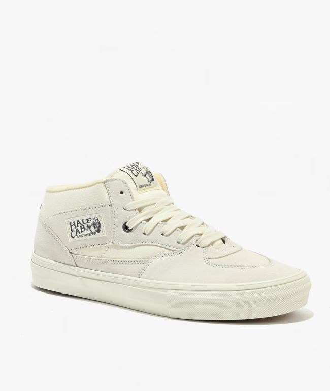 Vans Skate Half Cab Marshmallow White Skate Shoes - Vans
