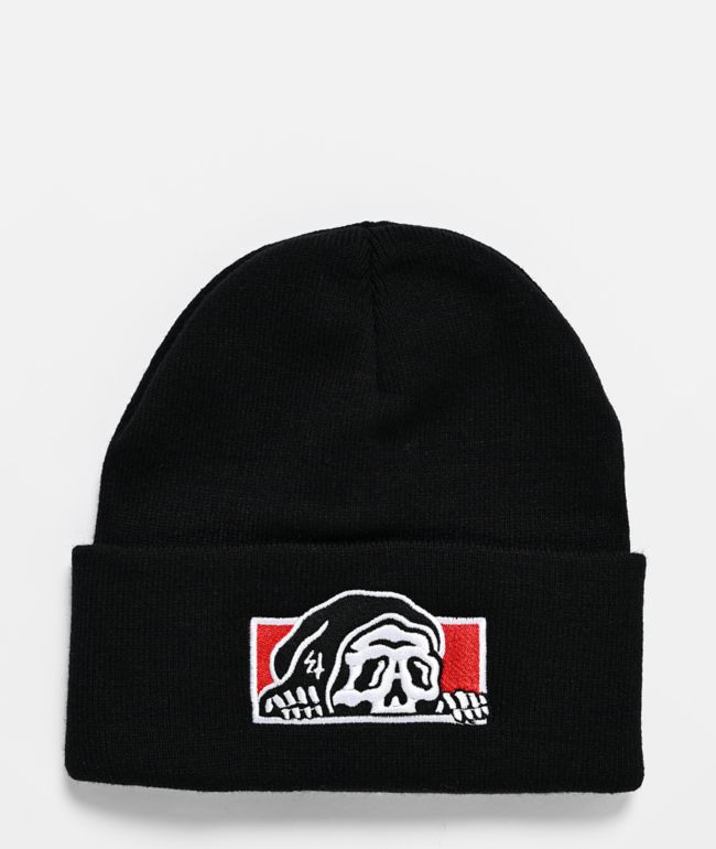 Lurking Class by Sketchy Tank Lurker Box Logo Red & Black Beanie - Lurking Class by Sketchy Tank