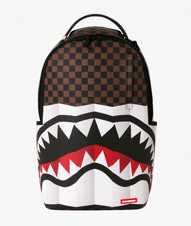Sprayground Accordion Checkered Brown Backpack - Sprayground