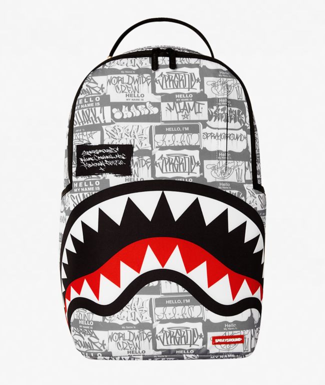 Sprayground Shark Central Hi My Name Is Backpack - Sprayground