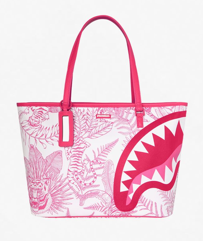 Sprayground Jungle Print Pink Tote Bag - Sprayground