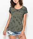 olive tie dye shirt