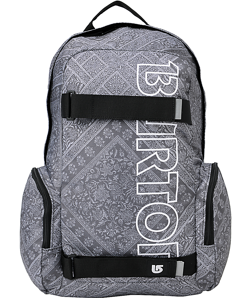 Burton Emphasis Yasgur Black & White Skate Backpack Zumiez