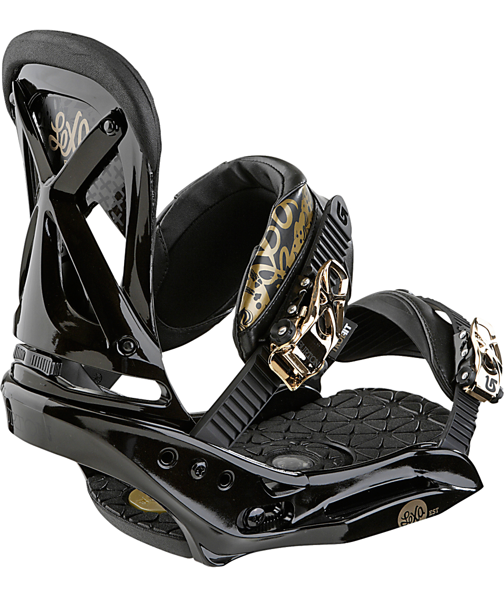 Burton Lexa EST Black & Gold Womens Snowboard Bindings Zumiez
