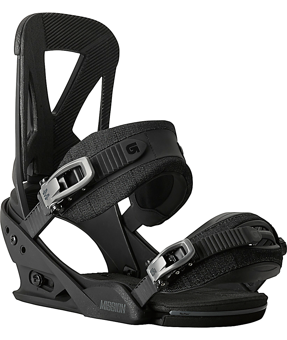 Burton Mission ReFlex Black Snowboard Bindings Zumiez
