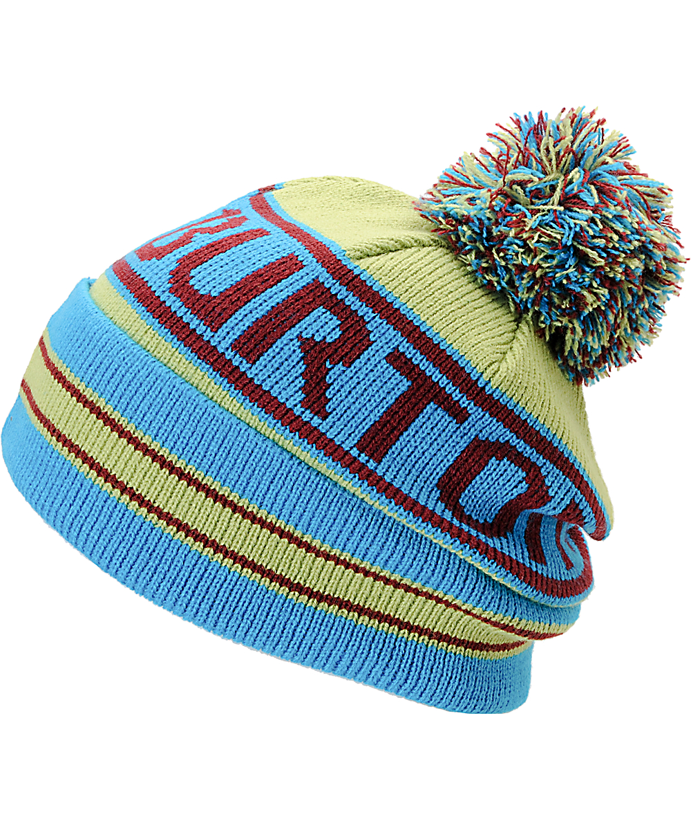 Burton Trope Turquoise Pom Beanie Zumiez