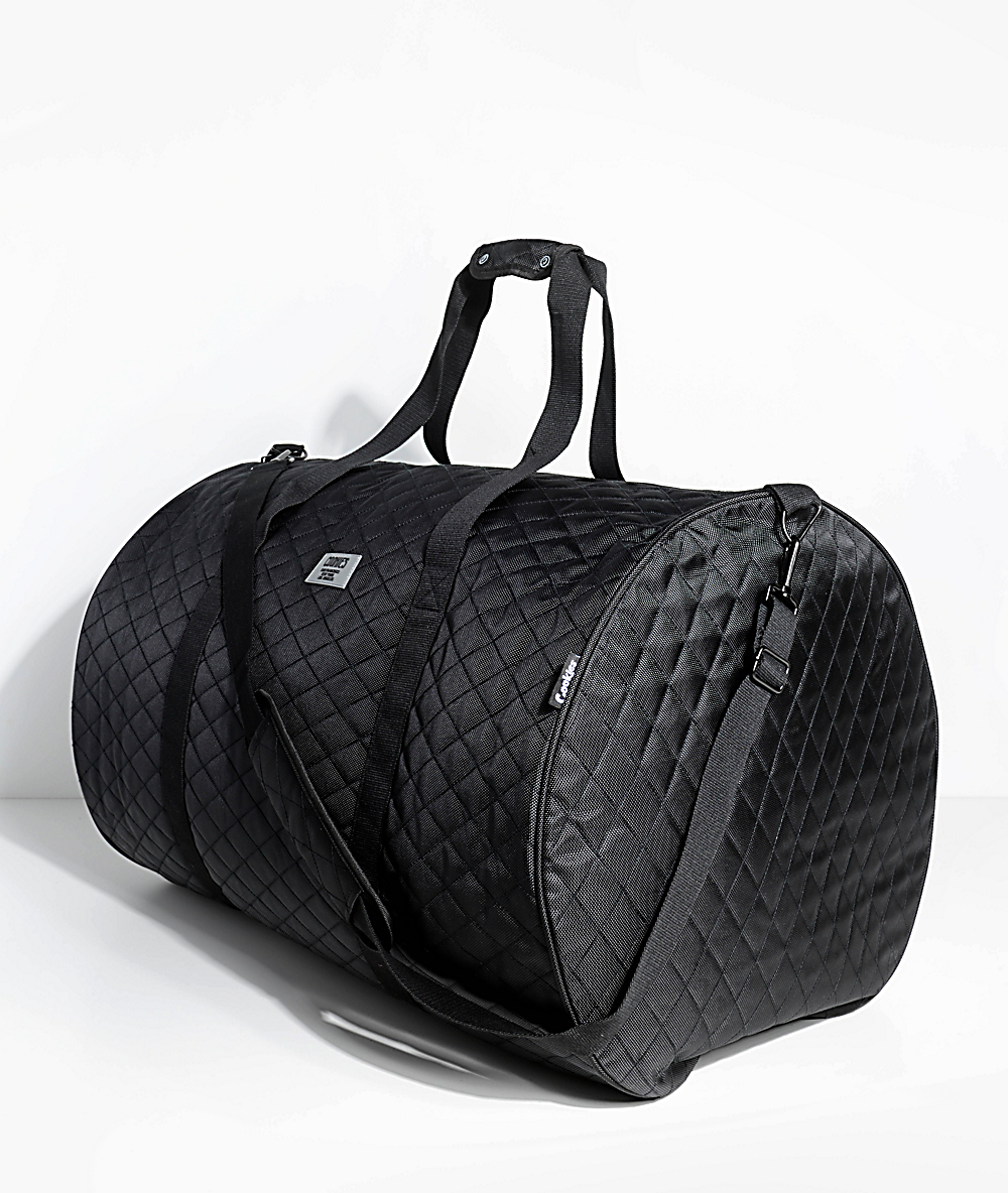 Cookies 1680 Quilted Black Duffel Bag Zumiez