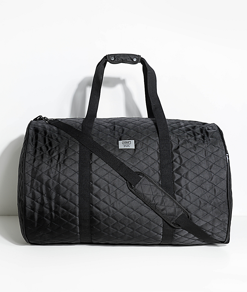 Cookies 1680 Quilted Black Duffel Bag Zumiez