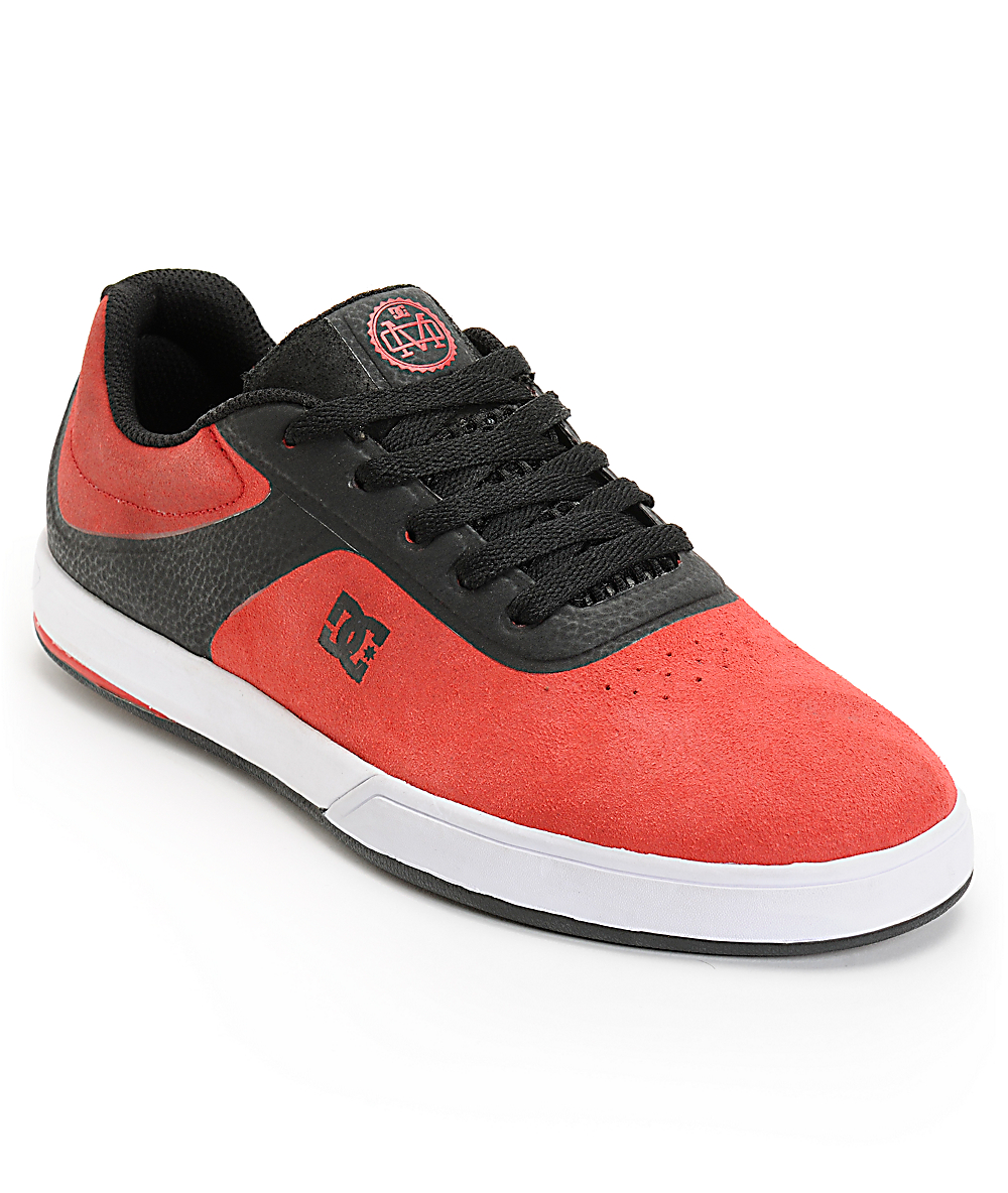 DC Mike Mo S Red & Black Skate Shoes | Zumiez