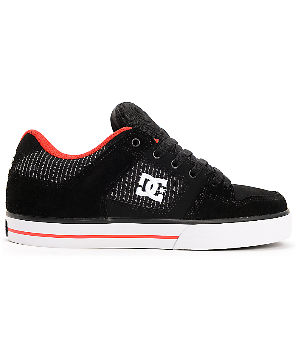 DC Pure XE Black & Athletic Red Suede Skate Shoes Zumiez DC Pure XE Black & Athletic Red Suede Skate Shoes Zumiez