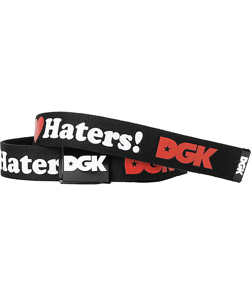 DGK I Love Haters Scout Black & Red  Belt Zumiez
