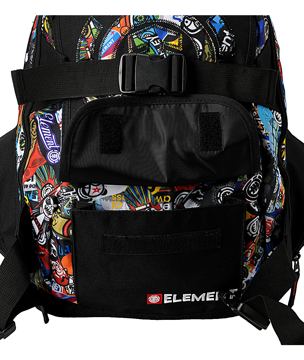Element Skate Camp Black Skate Backpack Zumiez