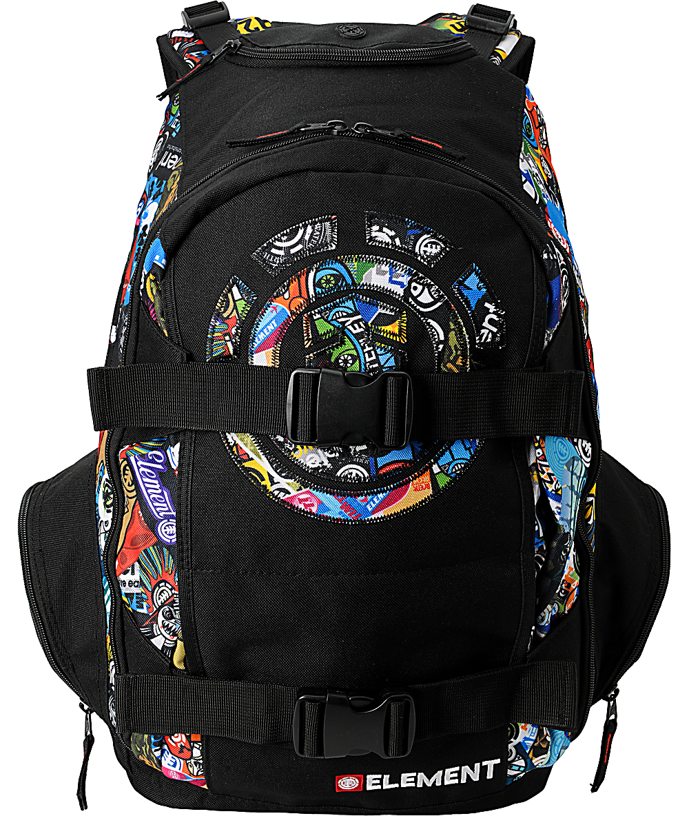 Element Skate Camp Black Skate Backpack Zumiez