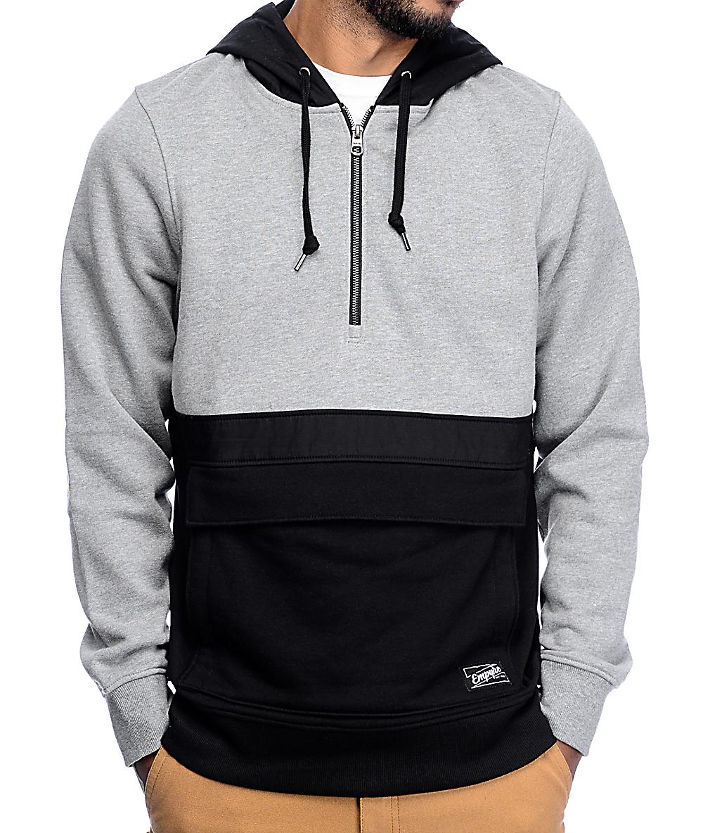 Empyre Digital Black & Grey Anorak Hoodie Zumiez