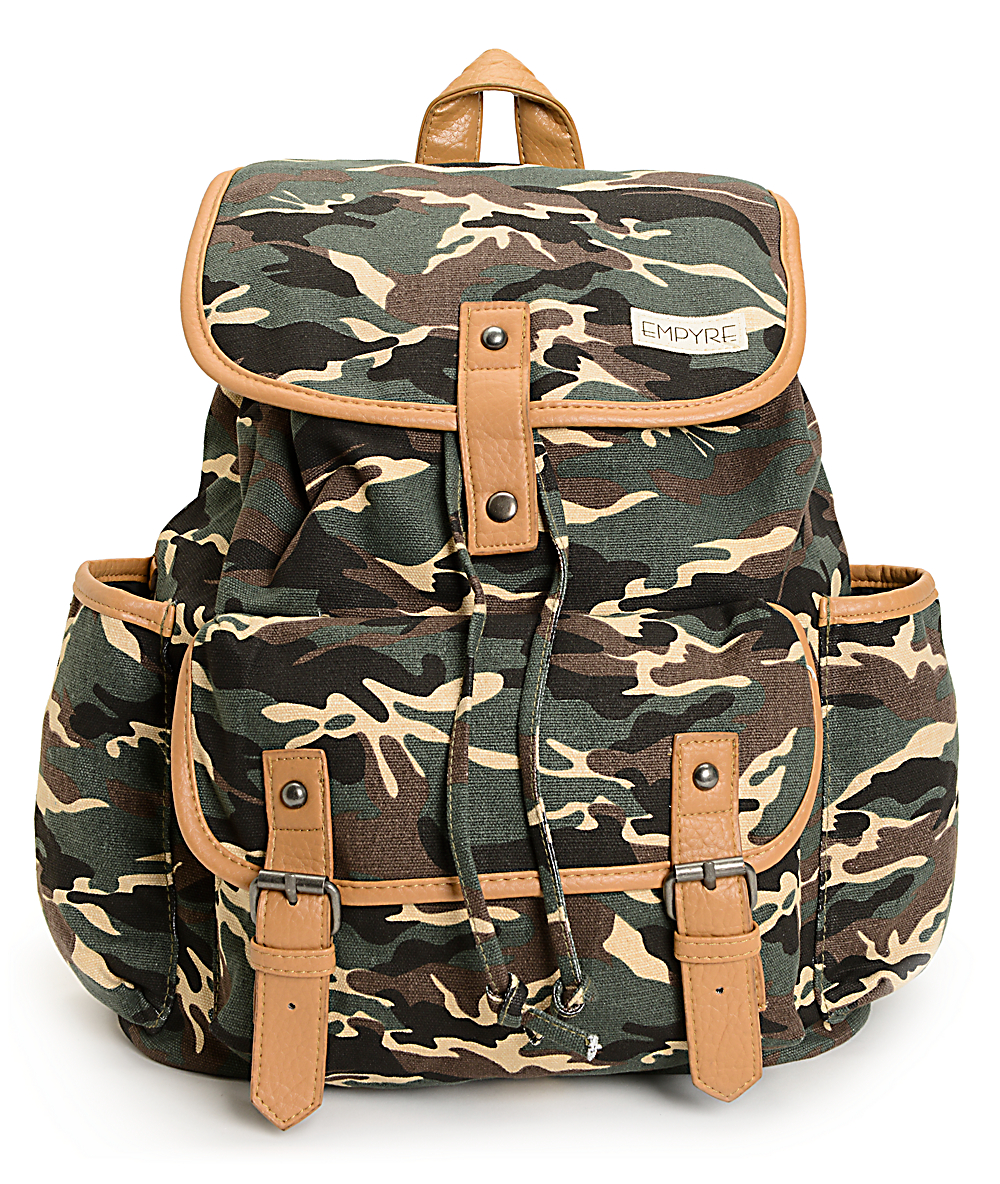 Empyre Emily Camo Print Rucksack Backpack Zumiez