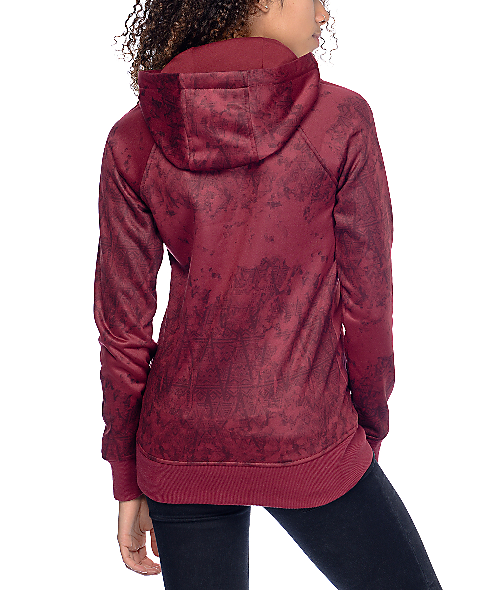 burgundy tech fleece pants