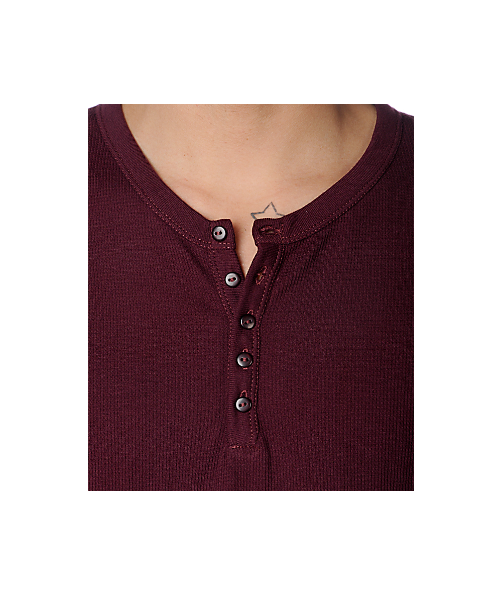 maroon henley
