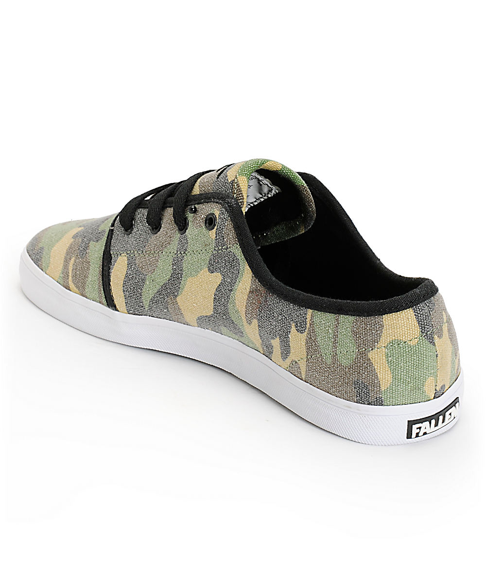 Fallen Daze Camo Canvas Skate Shoes Zumiez