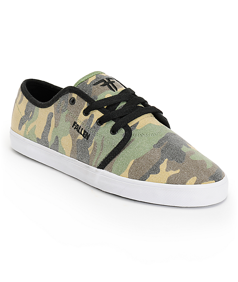 Fallen Daze Camo Canvas Skate Shoes Zumiez