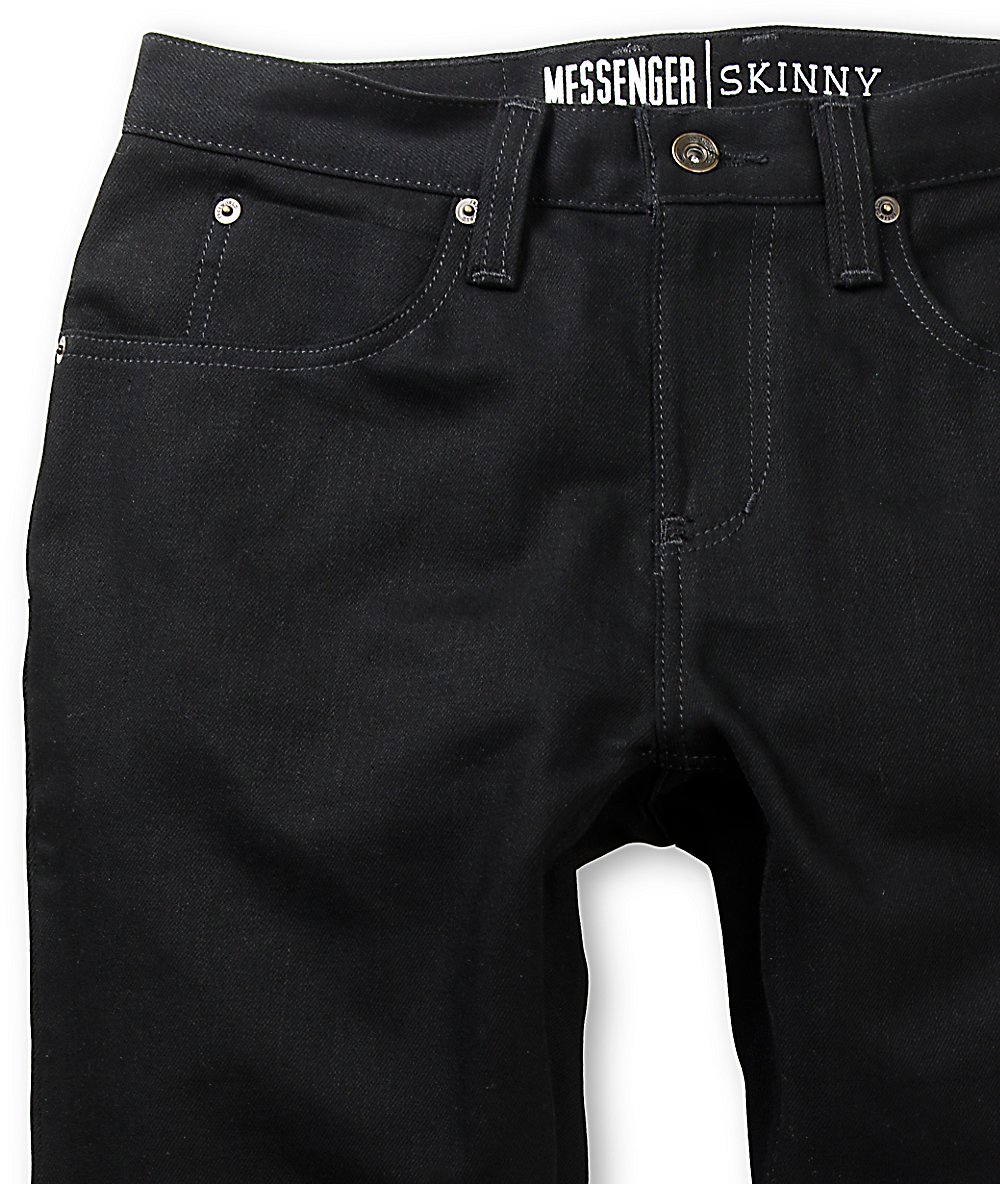Free World Messenger Black Denim Super Skinny Jeans Zumiez